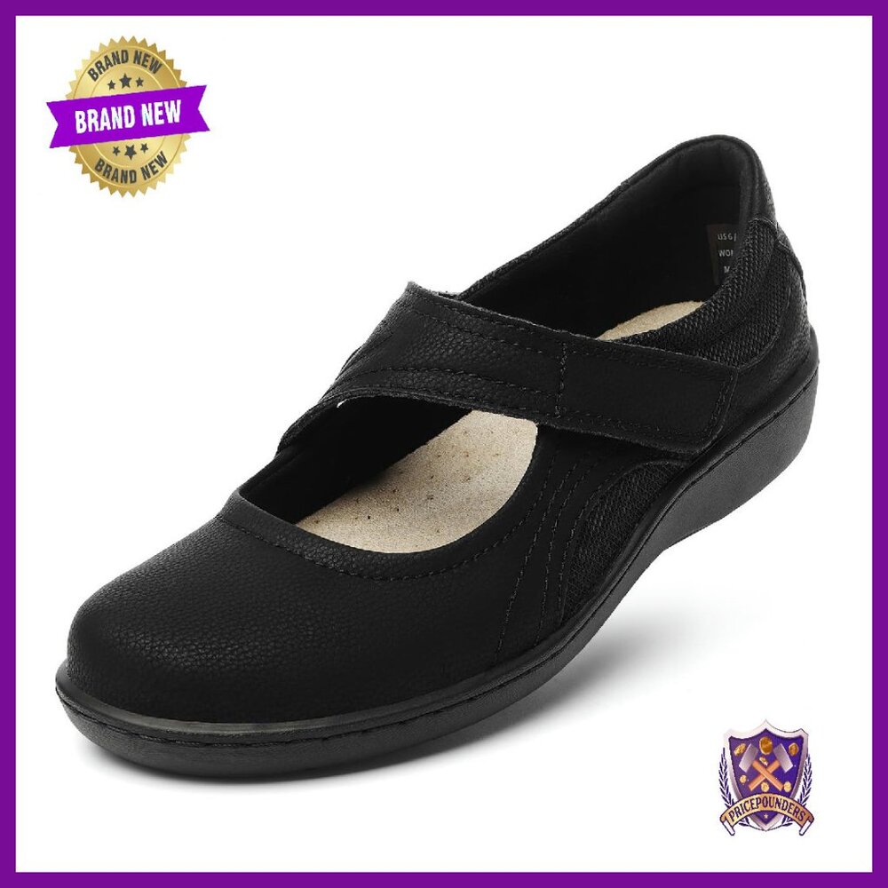 Comfort Mary Jane Flats Slip On Walking Shoes Lightweight Breathable
